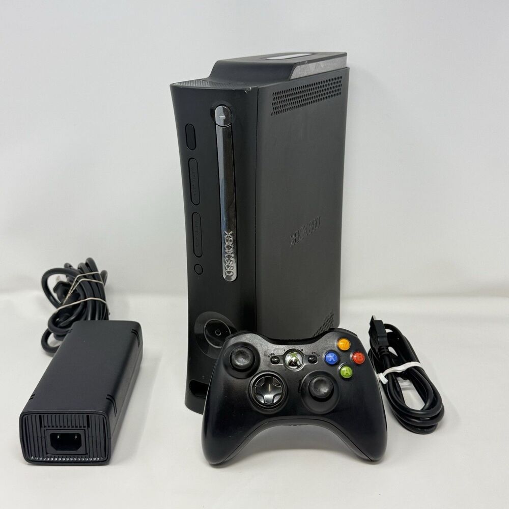 Microsoft Xbox 360 Elite 120GB Black Console Controller Cords Tested
